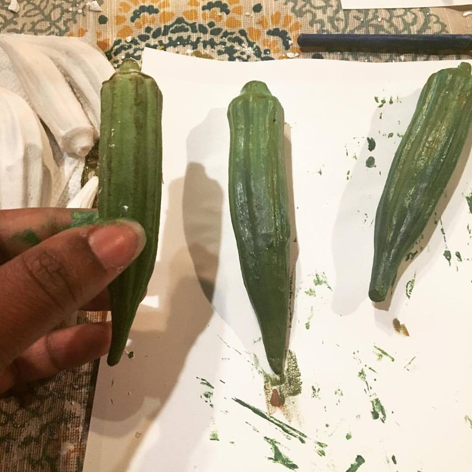 Historic faux food; Historic fake food; okra