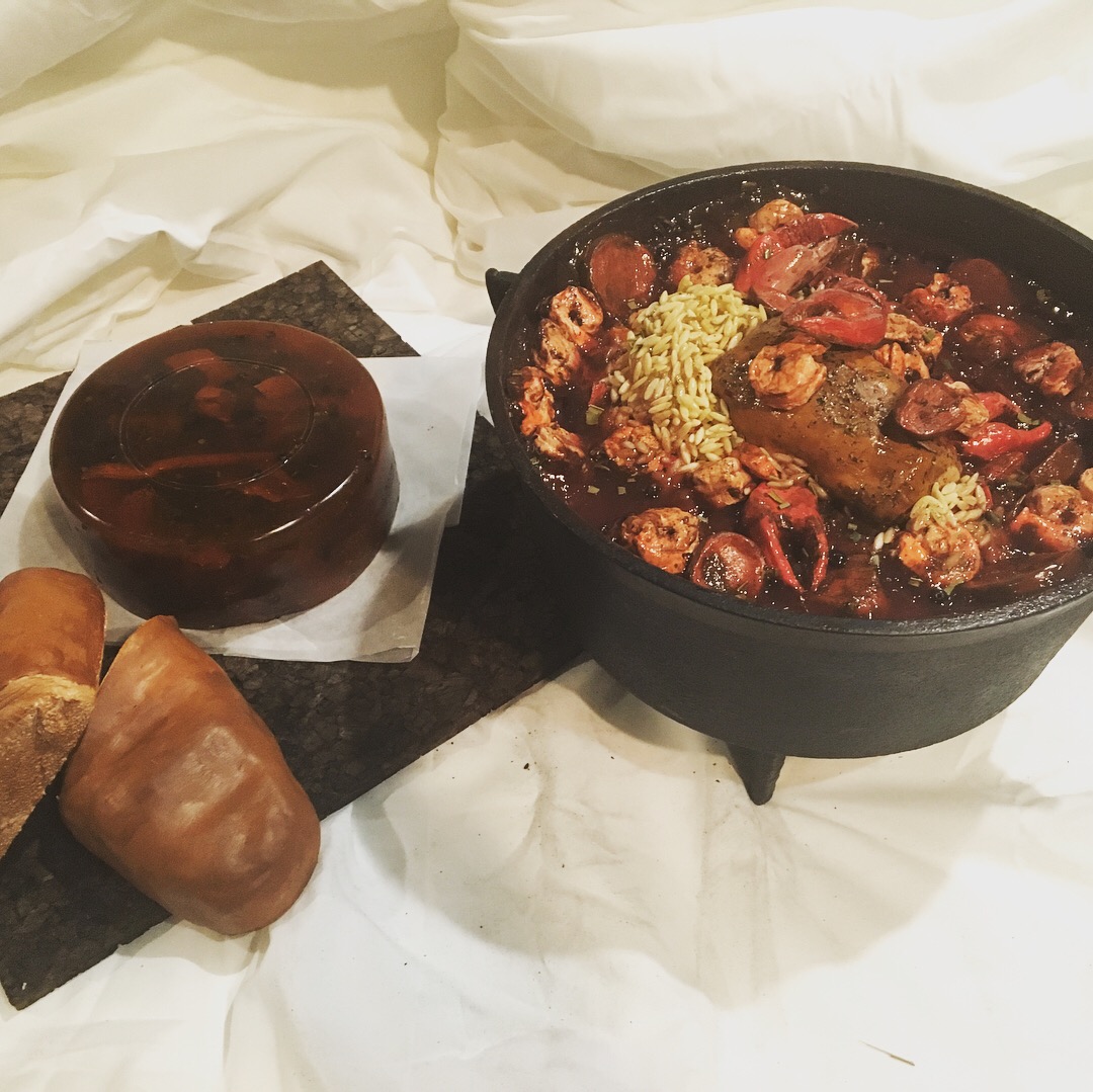 Historic faux food; Historic fake food; gumbo; daube glace